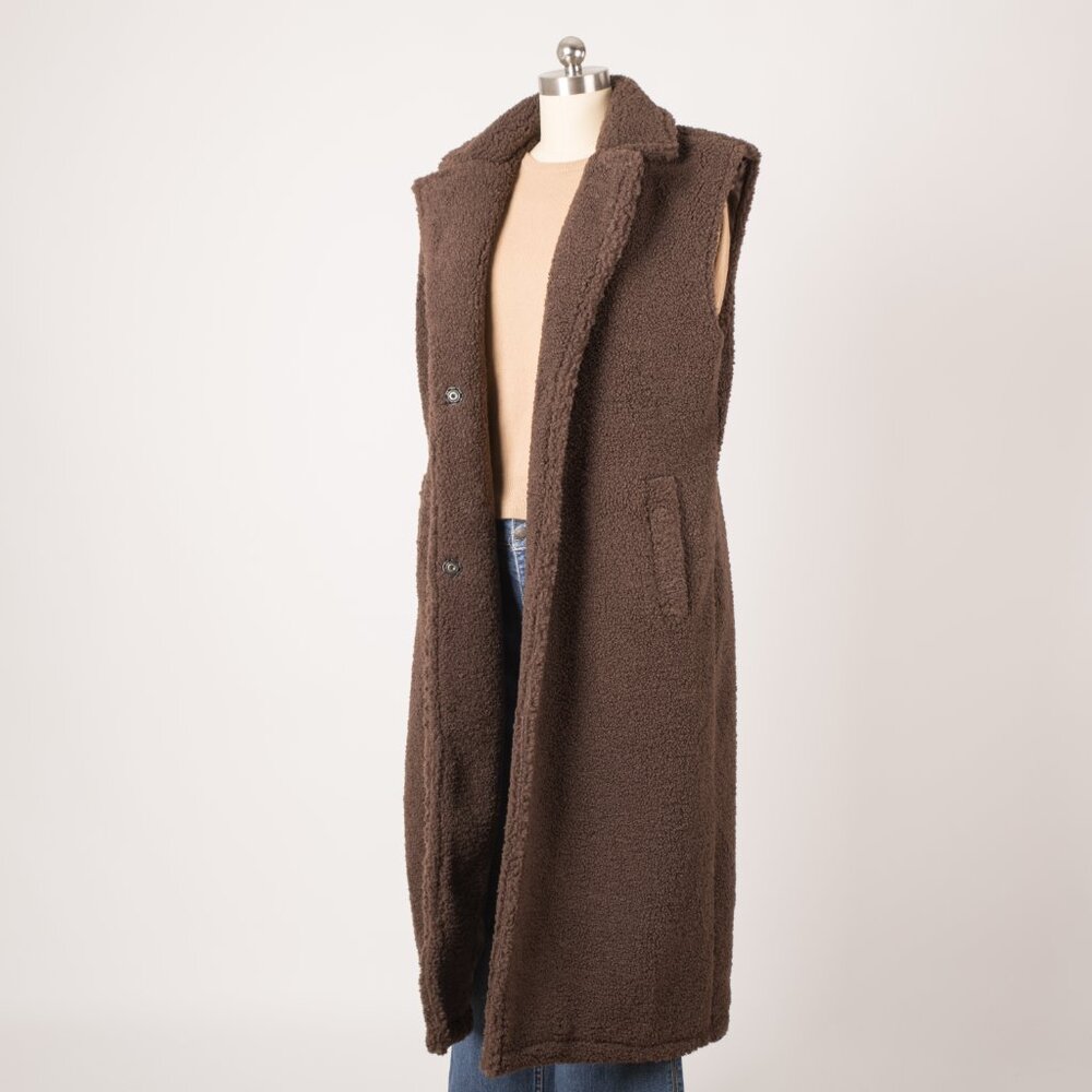 Nasty Gal Brown Teddy Vest Size UK 6 / US 2 - Picture 2 of 4